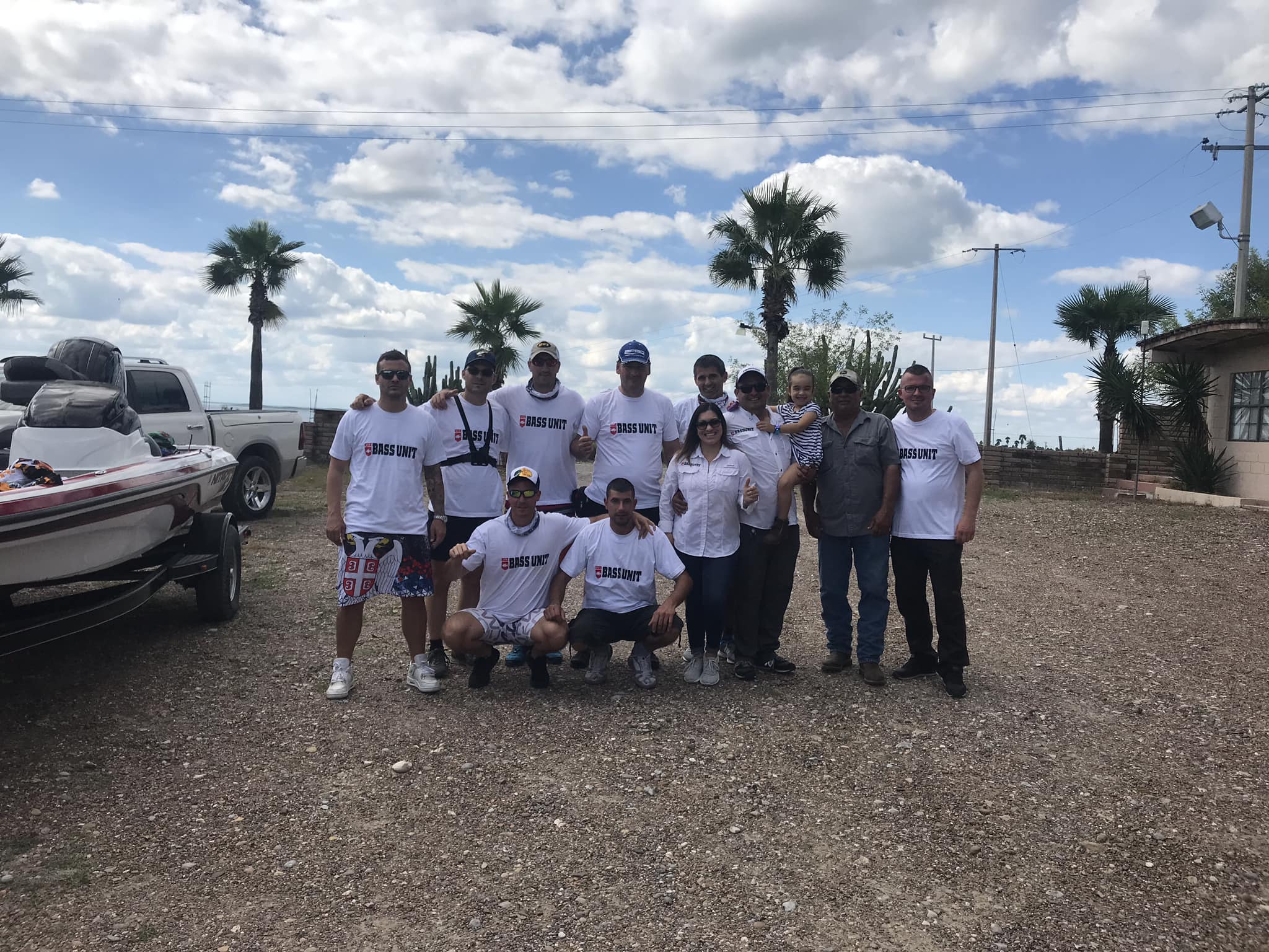 Bassunit guide team on the dock